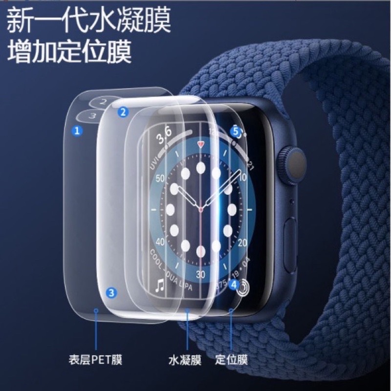 Apple watch 4/5/6 定位貼水凝膜/保護貼 Apple watch S4 S5 S6