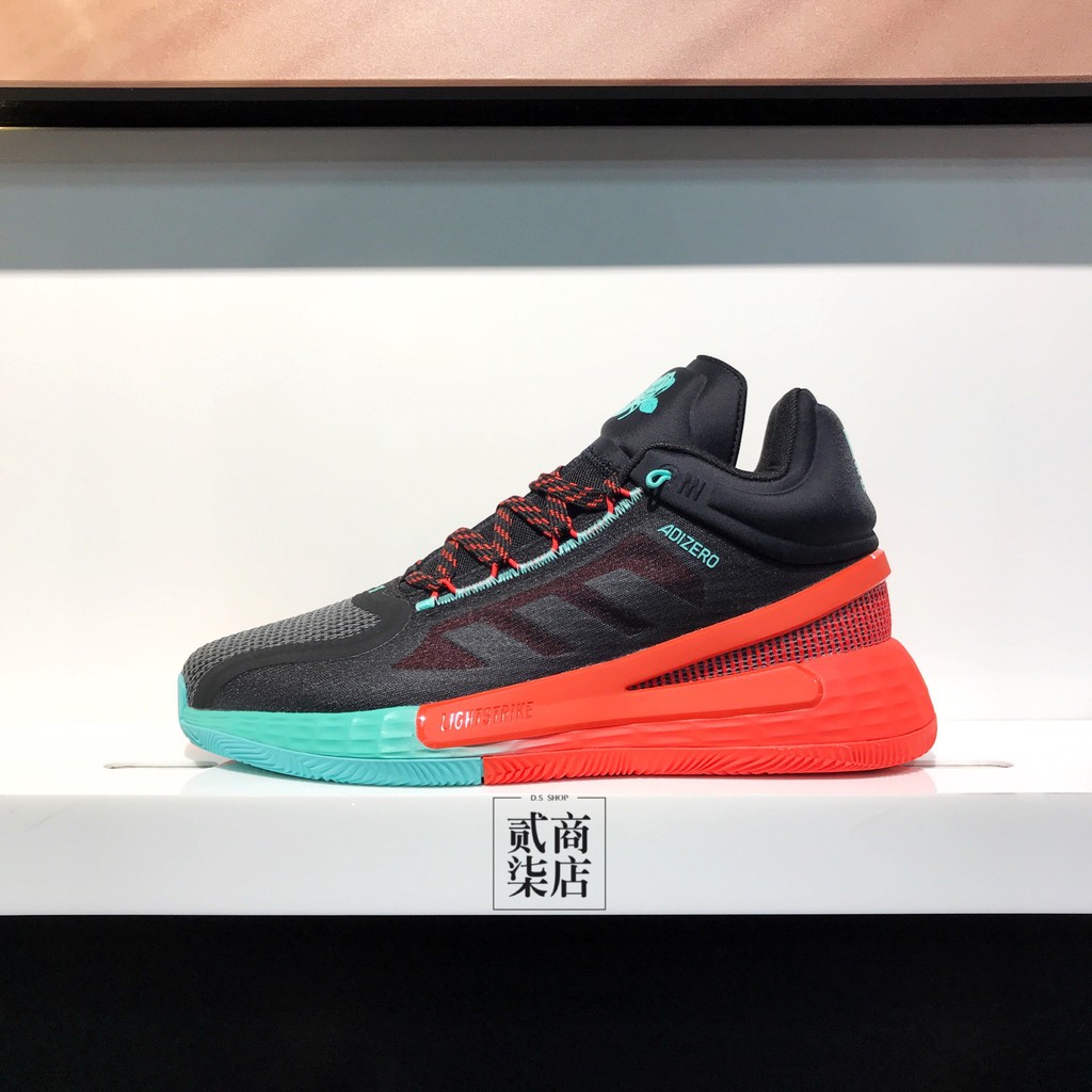 (貳柒商店) adidas D Rose 11 男款 黑色 黑紅綠 籃球鞋 高筒 耐磨底 緩震 玫瑰 FZ4407