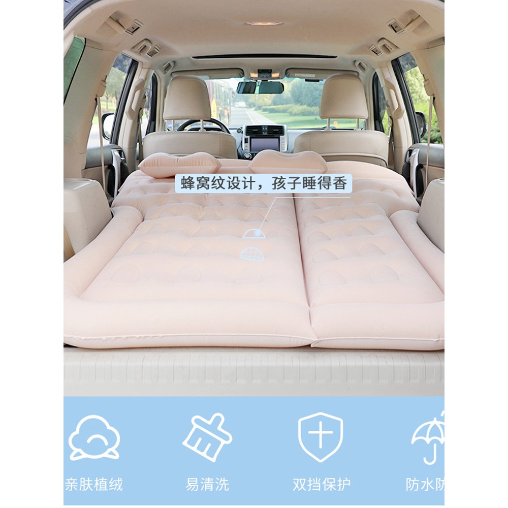 【汽車旅行床】適用於特斯拉model3/Y車載充氣床墊後排睡墊后備箱suv汽車氣墊床