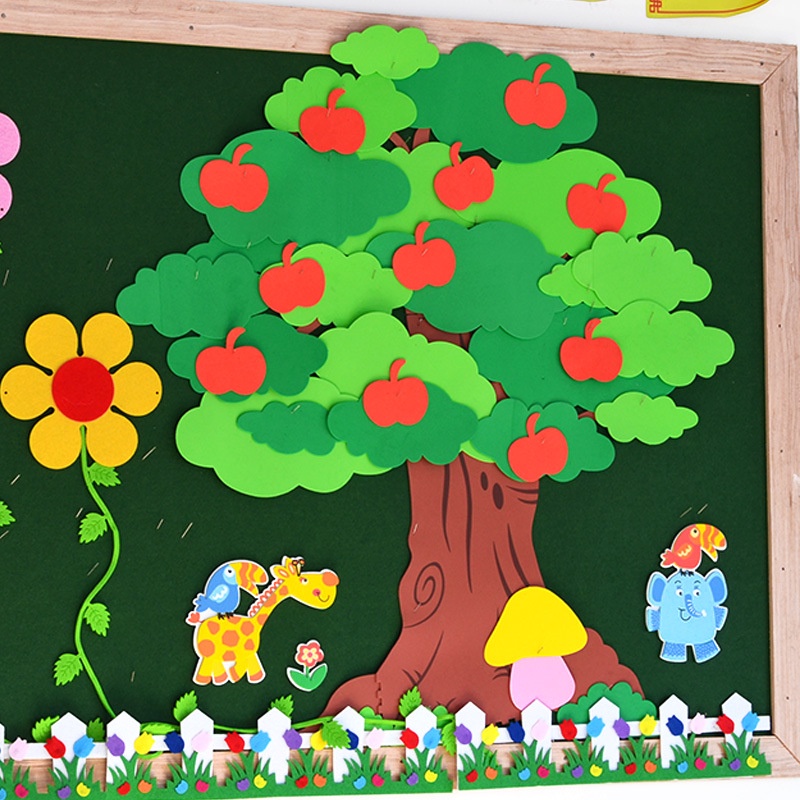 DIY手作 幼兒園佈置 牆貼裝飾 壁貼 牆貼 幼兒園 兒童房 小學教室 佈置 教室佈置 玻璃貼 黑板貼 大樹裝飾 材料包