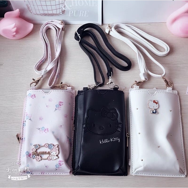 夢幻kitty手機包 斜跨包 迷你小包包 新款時尚百搭放手機 卡包 零錢包