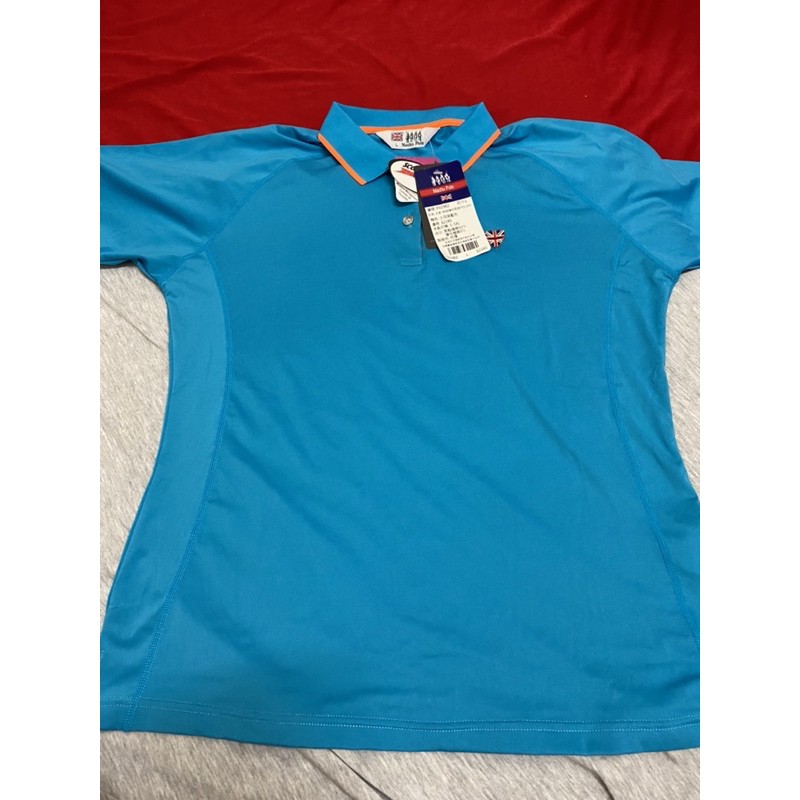 Machu polo 女款 短袖彈性吸排polo衫(土耳其藍色 尺寸:L 全新