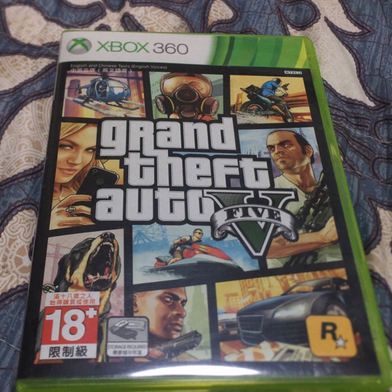 XBOX360 GTA5 中文版近全新(付飛船DLC卡）