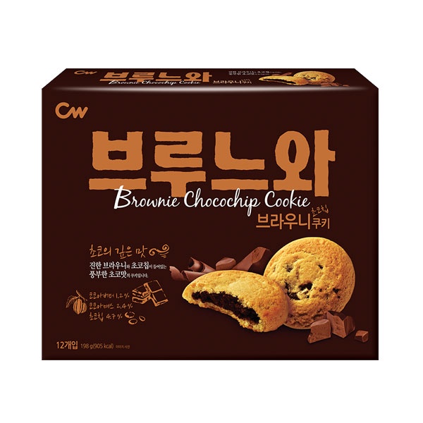 韓國 CW 布朗尼風味餅 (12入) 198g 布朗尼餅