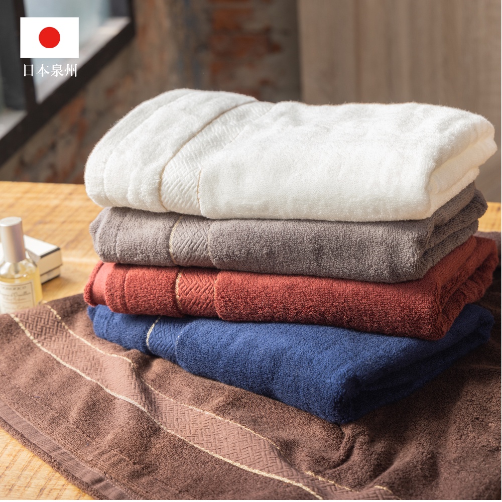 【山甚】日本製泉州迪雅金蔥素面系列浴巾(5色可選) 日本泉州 泉州毛巾 吸水 快乾 透氣 匹馬棉