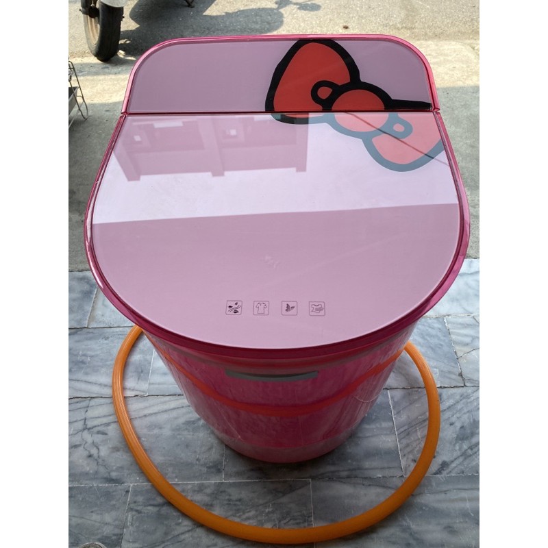 【EDISON 愛迪生】4公斤洗脫單槽迷你洗衣機 粉色蝴蝶結(E0001-A40)