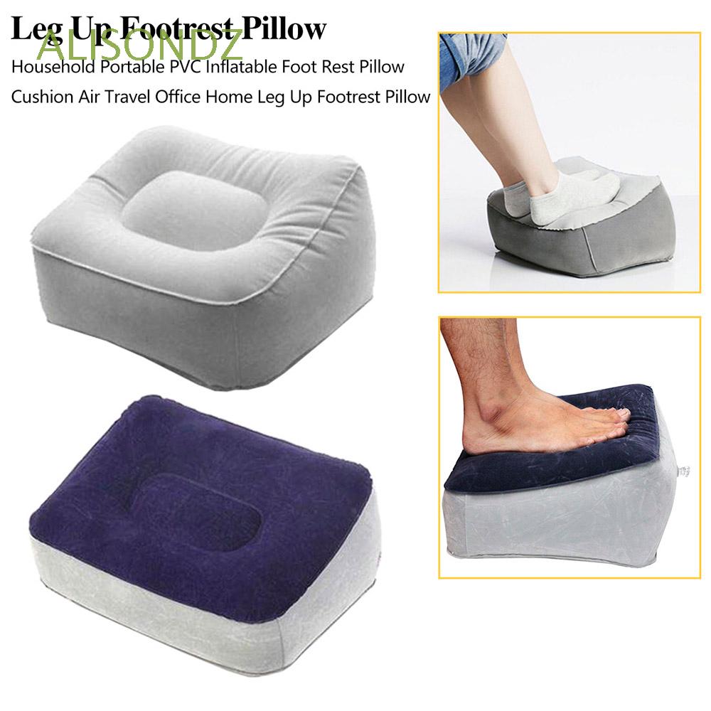 Alisondz 空氣旅行腳墊便攜式凳子枕頭辦公室旅行腿向上放鬆 Pvc 家用墊 / 多色