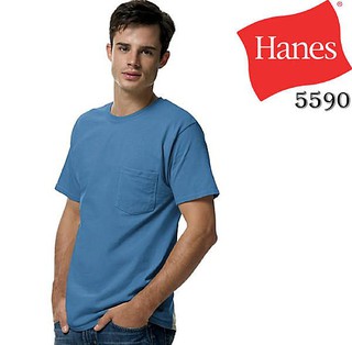 Hanes - TAGLESS T-Shirt with a Pocket 美國純棉進口口袋T恤 - 5590