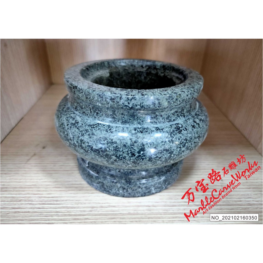 香爐石製香爐大理石石雕花崗岩青斗石石拜拜雕刻花瓶花器雙耳爐風水神明客製化 蝦皮購物