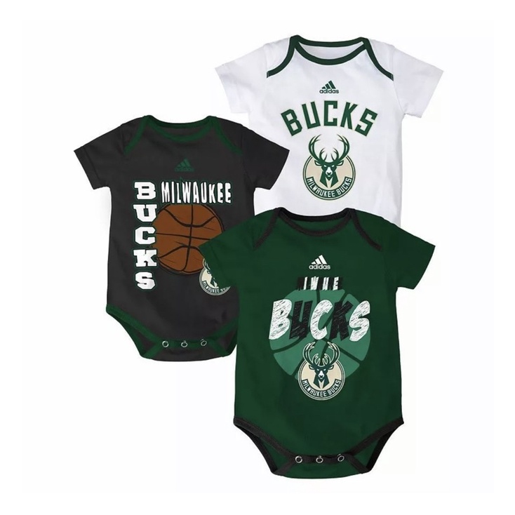 Adidas NBA MILWAUKEE BUCKS Boys 公鹿 包屁衣