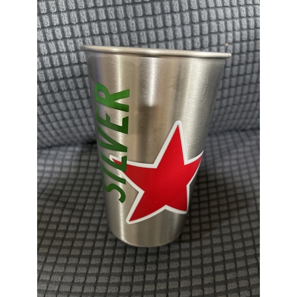 全新Heineken海尼根星銀不銹鋼杯（星星款）