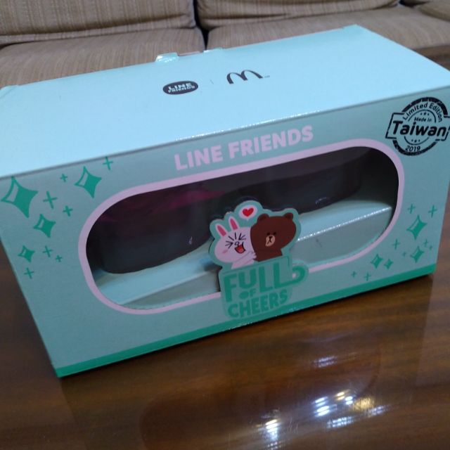 免運費［ bubble_mall ］麥當勞 LINE FRIENDS 熊大 兔兔 光雕梅森對杯 杯子 琉璃杯