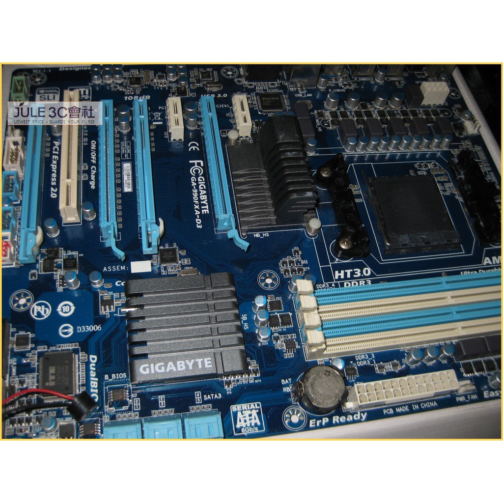 JULE 3C會社-技嘉 990FXA-D3 990FX/DDR3/USB3/超耐久/RAID/ATX/AM3 主機板