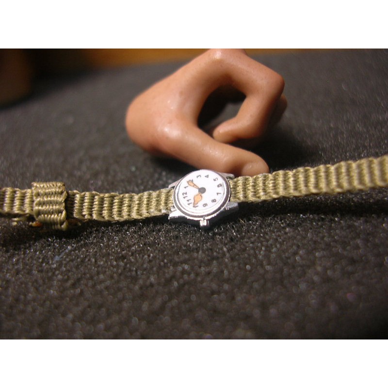 WG3二戰部門 SS美軍傘兵1/6指針手錶一支(布質錶帶) mini模型