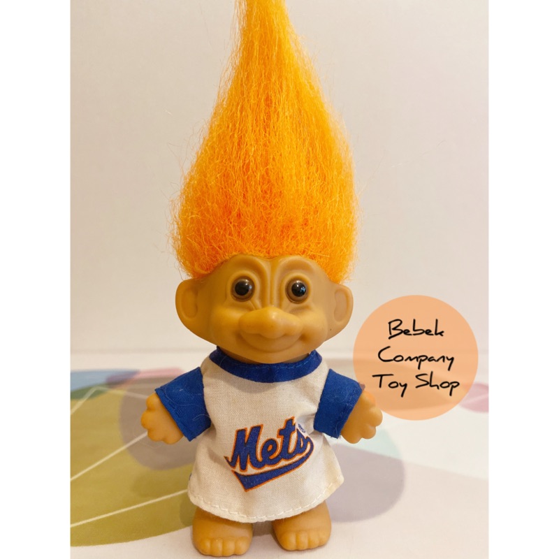 80s VTG trolls troll MLB 美國職棒 大聯盟 紐約大都會 醜娃 巨魔娃娃 幸運小子 古董玩具