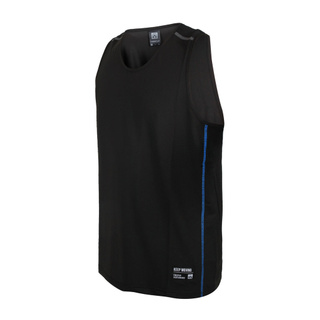 FIRESTAR 男彈性訓練籃球背心(運動 慢跑 路跑 無袖上衣 吸濕排汗 反光「B1708-92」 黑藍