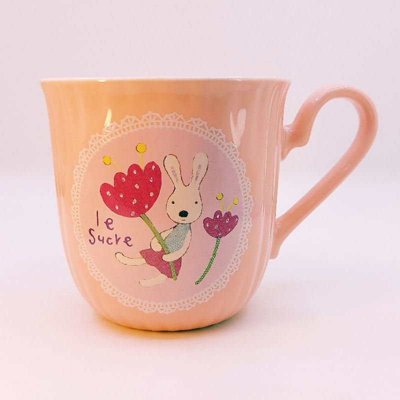 日本商品le Sucre法國兔法式鄉村風陶瓷水杯馬克杯