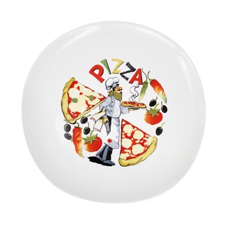 【YU Living】義式PIZZA盤廚師款 12吋盤 餐盤 盤子(白色) [折扣碼現折]