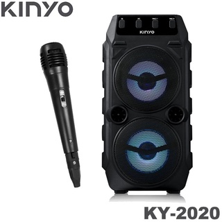 【3CTOWN】含稅 KINYO 金葉 KY-2020 多功能藍牙卡拉OK音箱 行動KTV K歌音箱(附麥克風)
