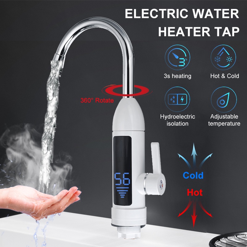 3000w即熱式即熱式電熱水器水龍頭溫度顯示廚房即熱式水龍頭熱水器220v/50hz