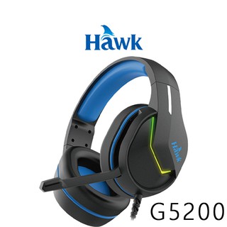 【Hawk 浩客】RGB 發光頭戴電競耳麥 G5200 耳機麥克風 有線耳機 耳機 電競耳機