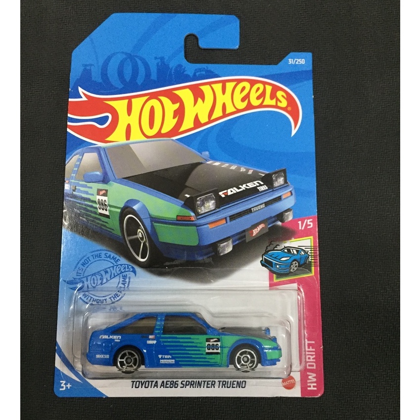 風火輪 hot wheels 豐田 toyota ae86 sprinter trueno 綠色 藍色 普卡