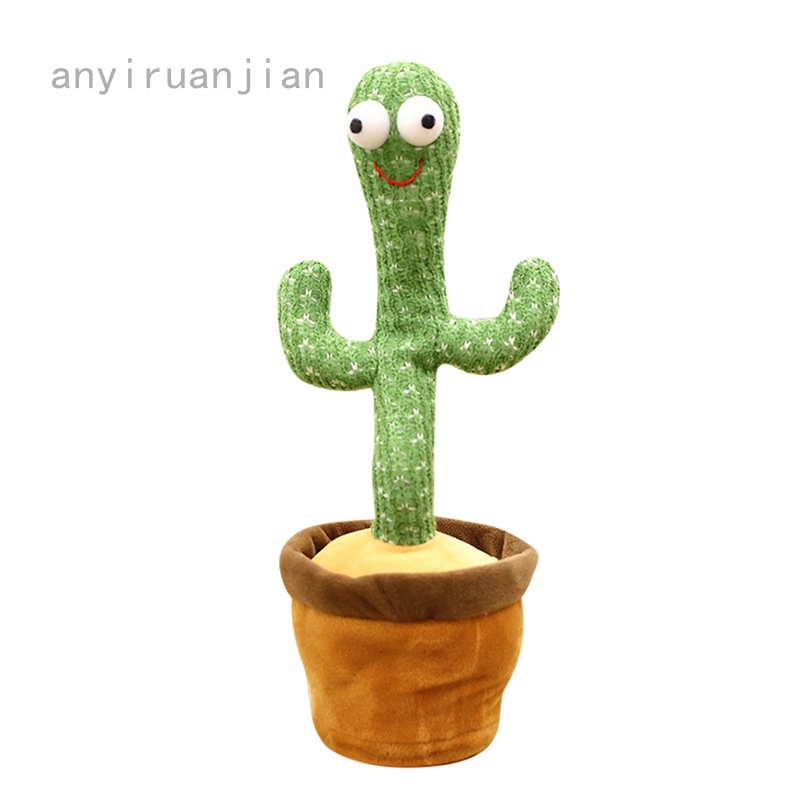 跳舞仙人掌毛絨玩具電子搖與歌曲可愛的舞蹈多肉植物愛好者 英語 蝦皮購物