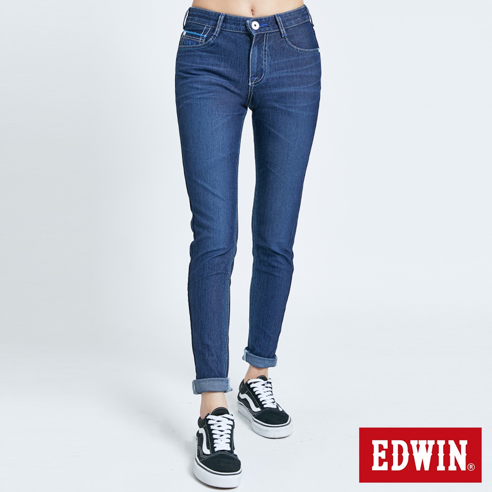 EDWIN 迦績EJ6超彈錐形牛仔褲(石洗綠)-女款