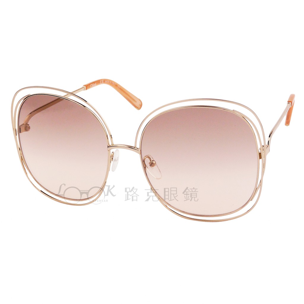 【LOOK路克眼鏡】 Chloe 太陽眼鏡 大方框 粉色漸層 CE126S 724