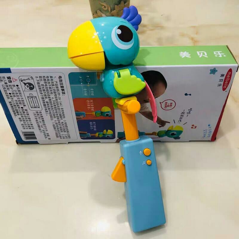 美貝樂互動聲光錄音小鸚鵡寶寶學說話嬰幼兒童趣味益智早教玩具
