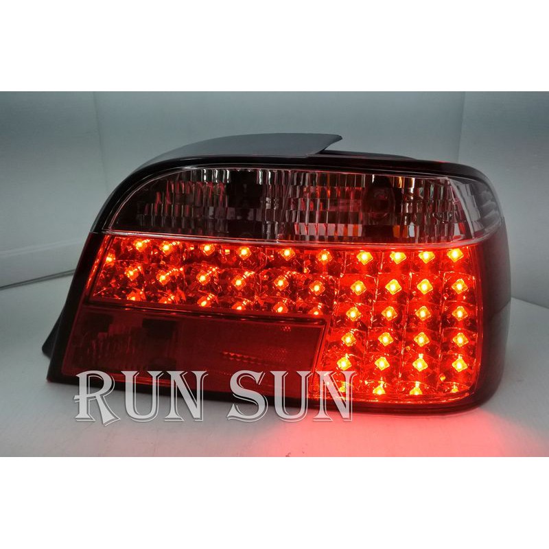 ●○RUN SUN 車燈,車材○● 全新 BMW 寶馬 E38 7系列 LED 晶鑽上白下紅 尾燈