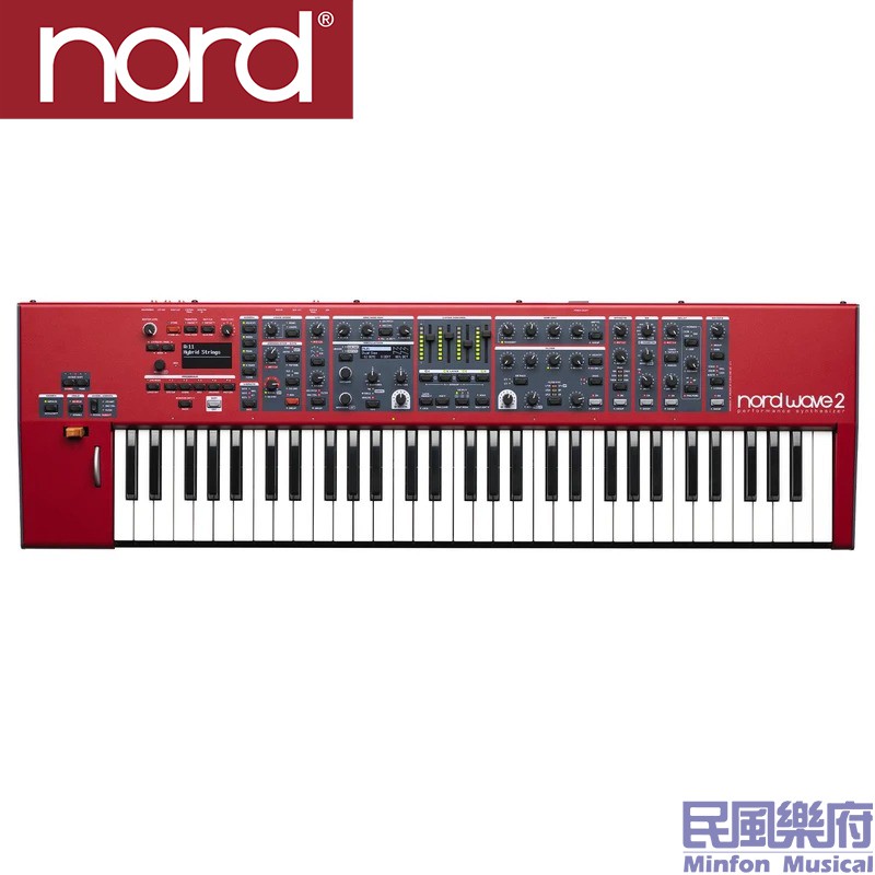 Nord Wave 2 專業合成器鍵盤 瑞典手工製作 四種合成引擎 頂級音色 節奏效果 功能強大 預購中【民風樂府】