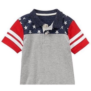 Gymboree灰色美國短袖Polo衫(7T)