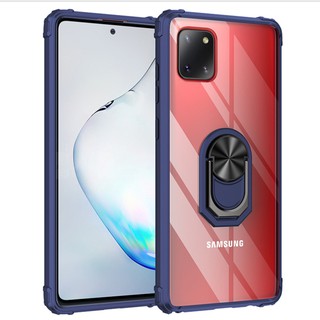 三星Note10Lite，Note9 Note8 軍士亞克力指環手機殼車載高透防摔Note10 手機殼