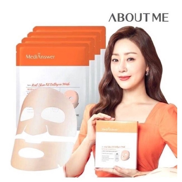 【Beauté】現貨🔜韓國🇰🇷 MediAnswer 超貼合膠原蛋白緊緻面膜 一盒4入 女神賞 拜託了女神