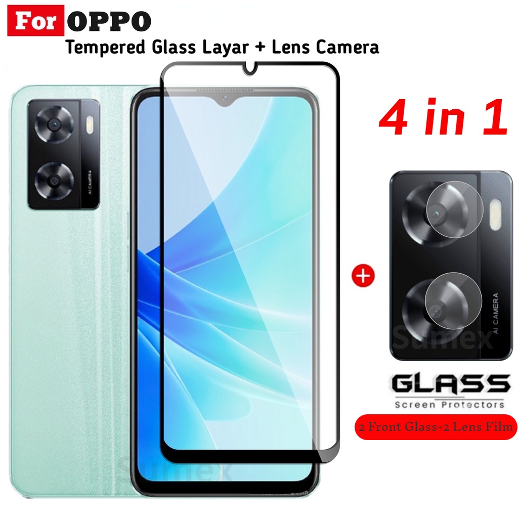 OPPO A57 4G 2022 A77 5G 手機螢幕保護貼 鋼化玻璃 相機鏡頭貼 螢幕保護貼