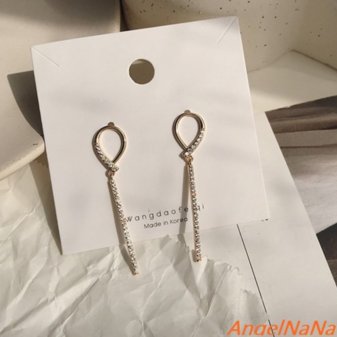 【AngelNaNa】銀針耳環-韓版長款流蘇防過敏S925銀針耳針《可改耳夾式》 (SRA0140)