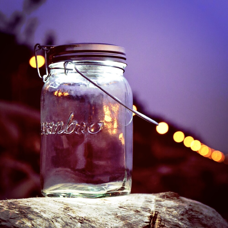 環保太陽能光瓶 夜燈 露營燈 儲物瓶 收納罐 桌燈 吊燈 玻璃杯。