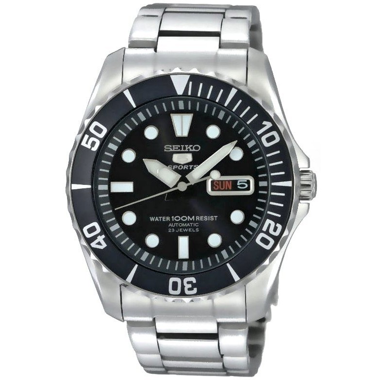 【金台鐘錶】SEIKO 精工錶 經典款 100m 機械錶 潛水錶 (黑水鬼) SNZF17 SNZF17K1
