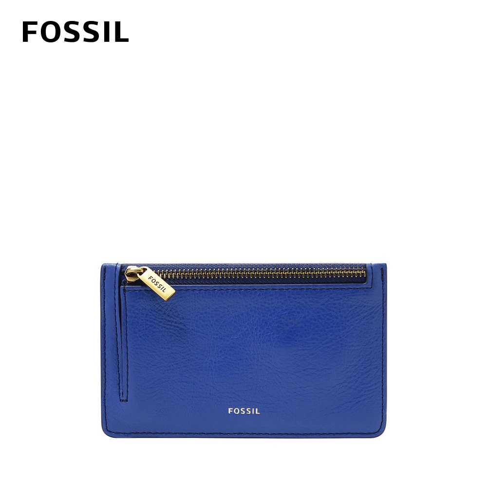 FOSSIL  Logan 真皮卡片零錢包-海洋藍色 SL7925437