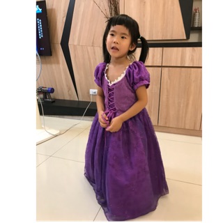 長髮公主Tangled樂佩公主禮服裙長版+配件
