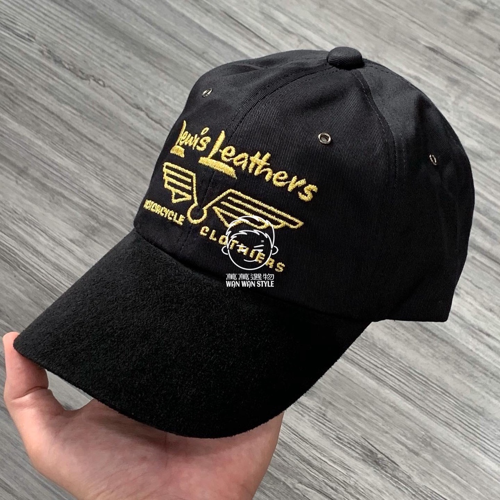 萬萬日貨。🇯🇵。Lewis Leathers Logo Cap。刺繡。小帽。帽子。棒球帽（後側可調式）