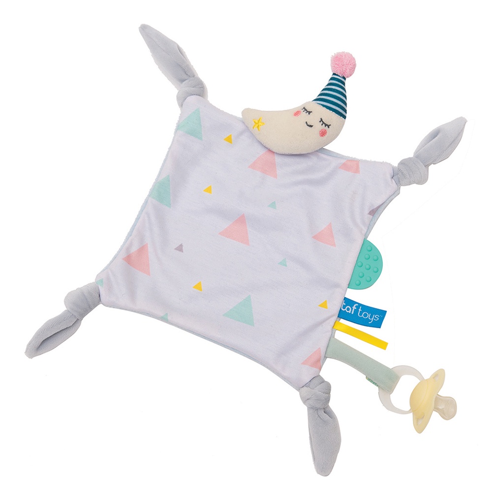 【taf toys 小月亮方巾】-嬰幼兒安撫巾-寶寶口水巾