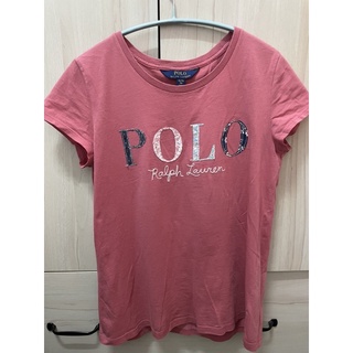 Ralph Lauren Polo 小花貼布設計短袖T恤(女童)-粉色XL