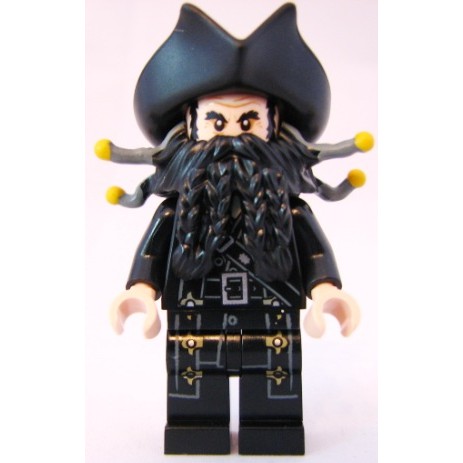 樂高人偶王 LEGO 安妮皇后號#4195  poc007  黑鬍子船長