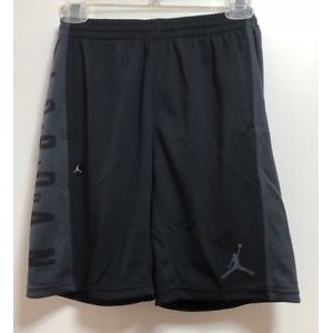 Air Jordan 男孩籃球褲 9成新 黑/灰  Sz L