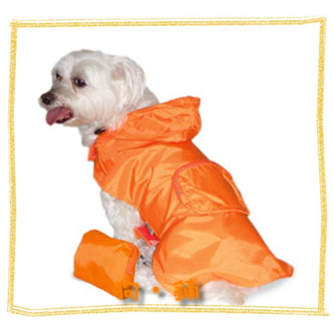 【特價出清】狗雨衣XL號~美國品牌狗狗攜帶型雨衣  輕薄透氣.防風防雨-XL