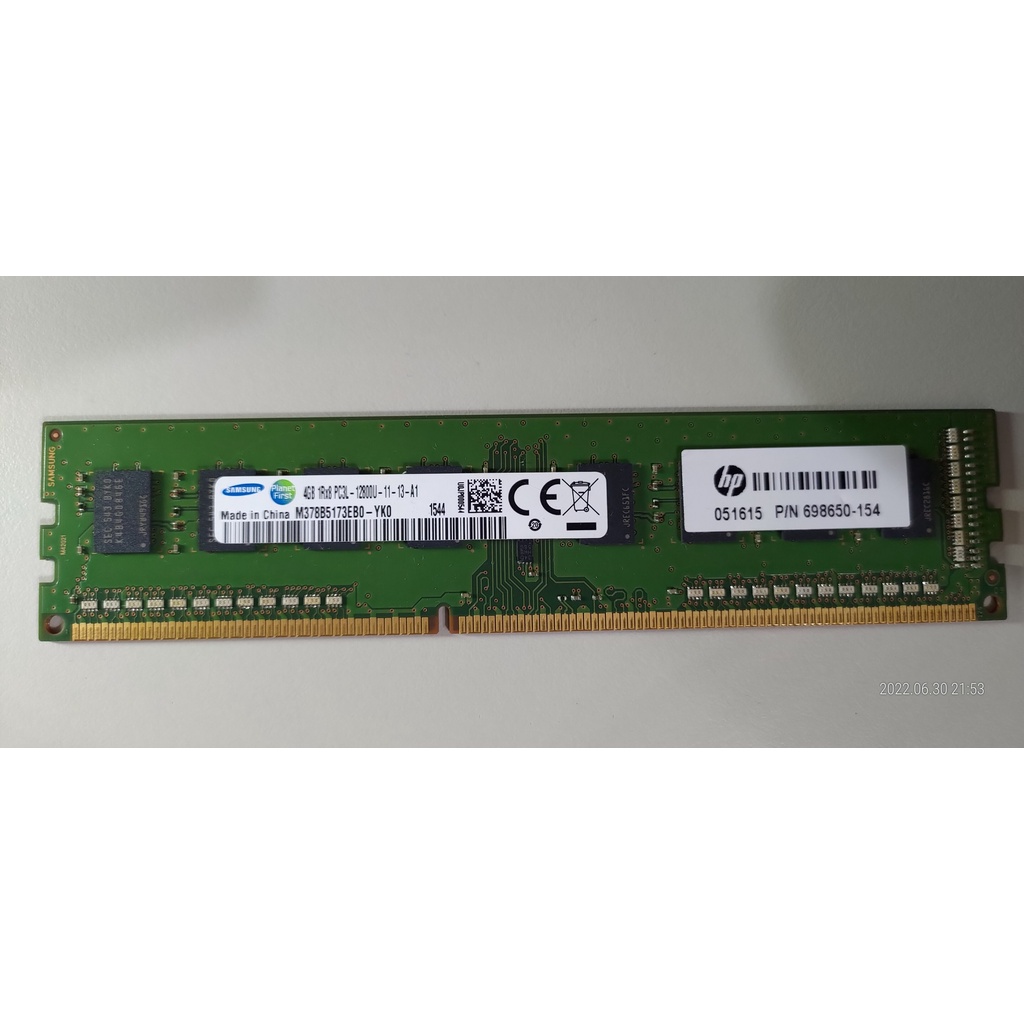 三星 Samsung 單面 DDR3 1600 4G 記憶體 M378B5173EB0-YK0