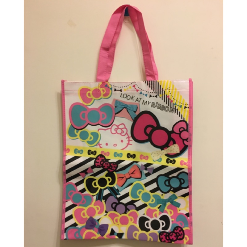 ❤❤╮豹 紋小舖舖╭❤❤ 三麗鷗Hello Kitty大容量購物袋/收納袋/環保袋