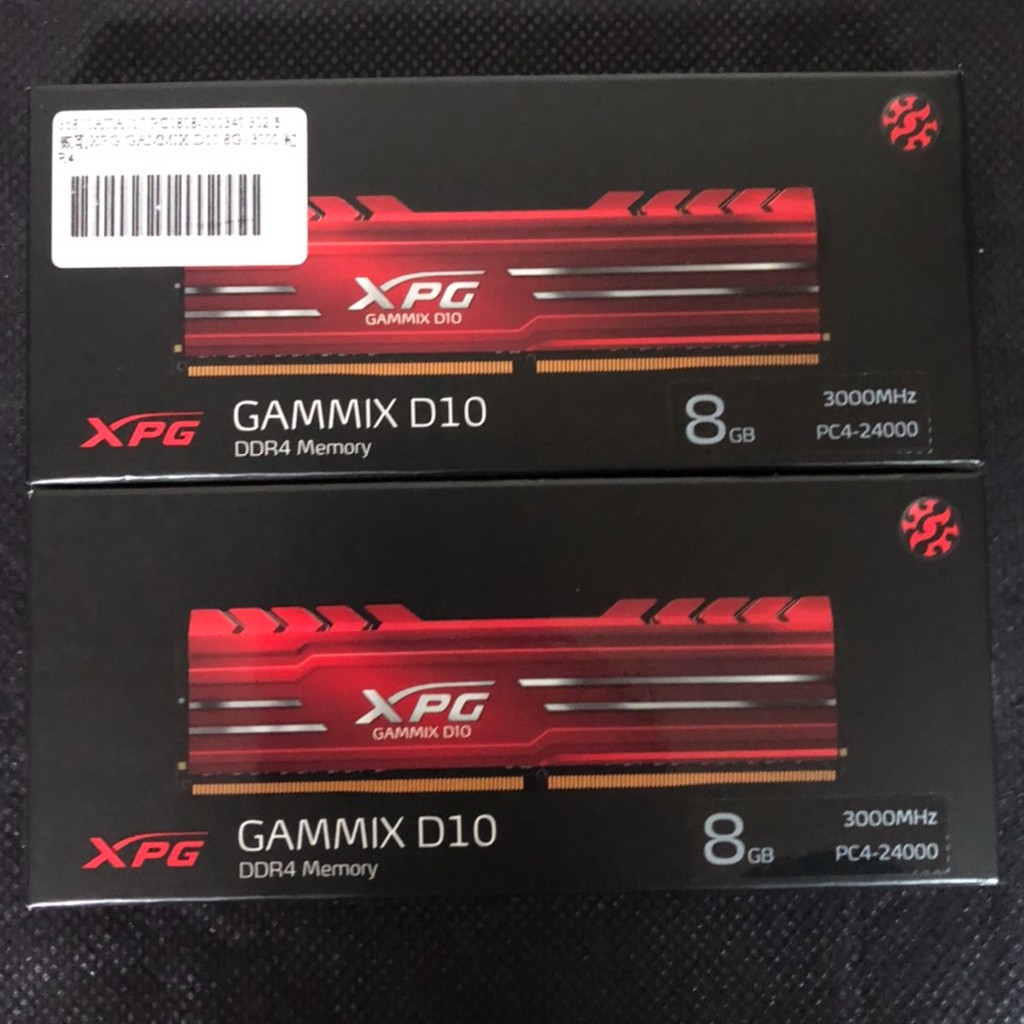 威剛 XPG D10 8GBx2 DDR4-3000 紅色散熱片
